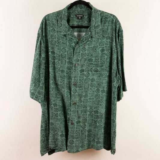 Camisa estampada verde (2XL) George