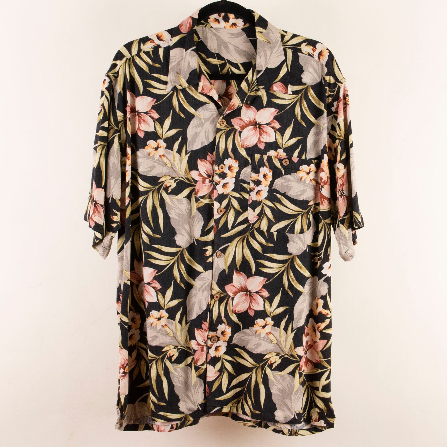 Camisa hawaiana negro (XL)