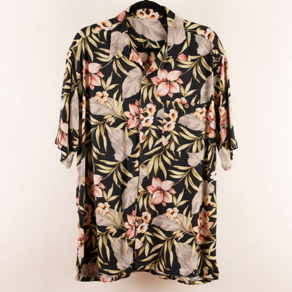 Camisa hawaiana negro (XL)
