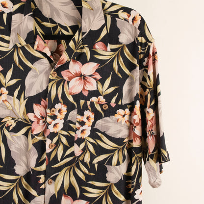 Camisa hawaiana negro (XL)
