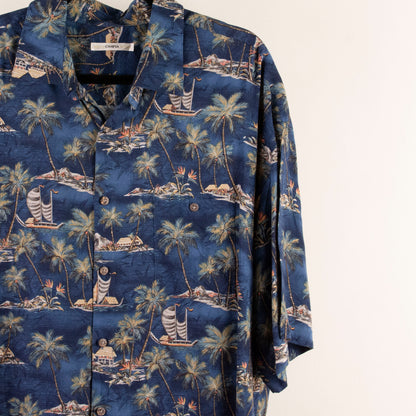 Camisa hawaiana azul (XL) Moda Campia Moda