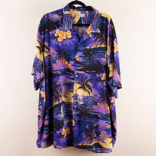 Camisa hawaiana púrpura (5XL) Hawaiian Vacation