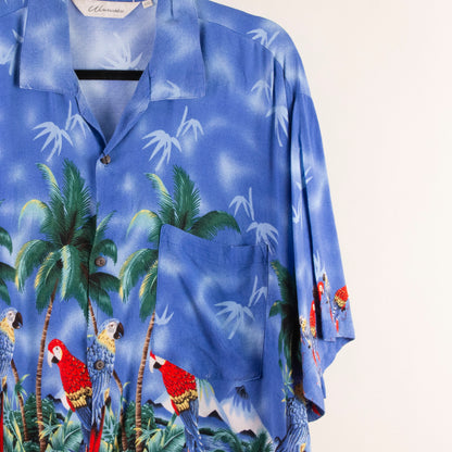 Camisa hawaiana azul (2XL) Uluwatu