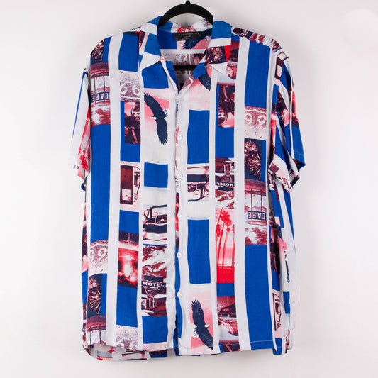 Camisa hawaiana blanca (L) No boundaries