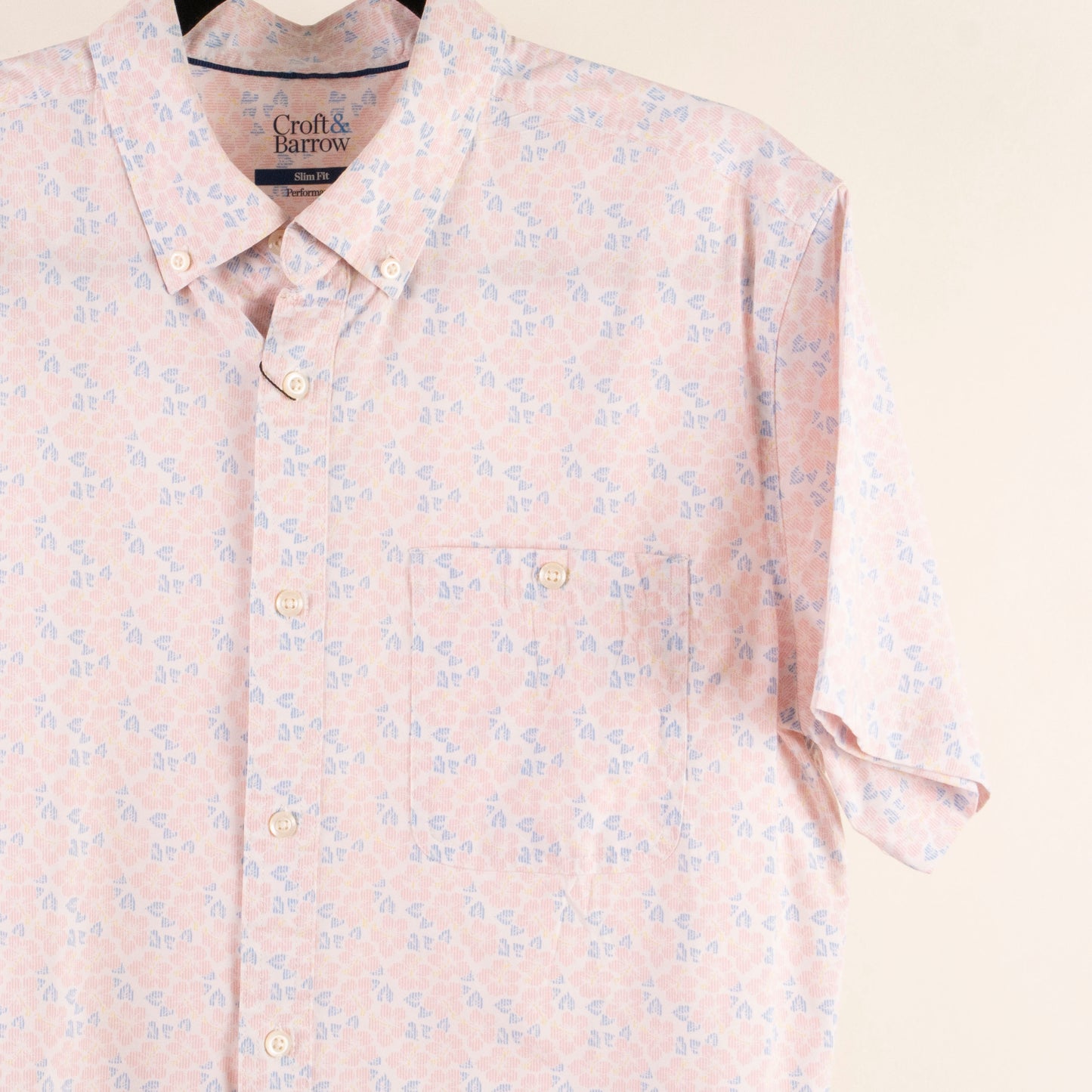 Camisa estampada blanco (L) Croft&Barrow