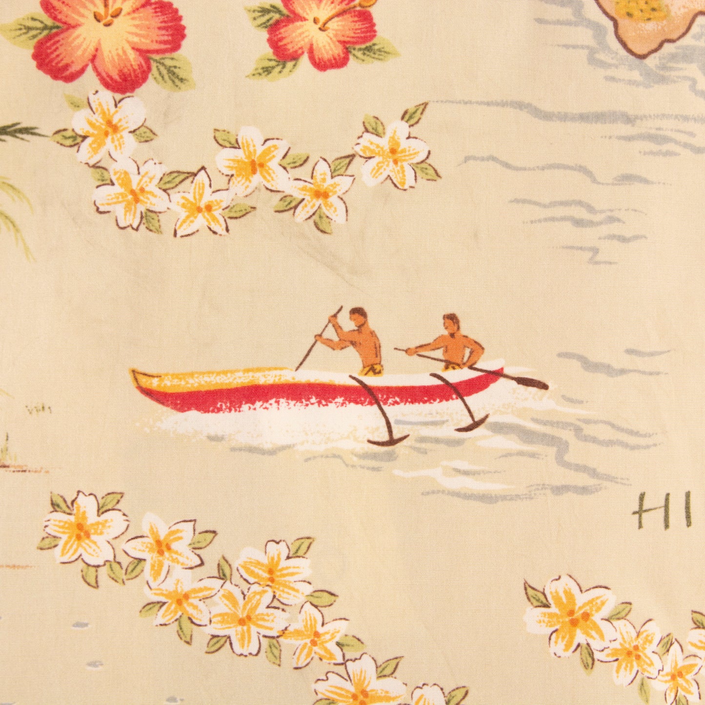 Camisa hawaiana beige (L) Hilfiger