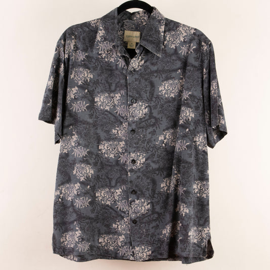 Camisa estampada gris (M) Joseph & Feiss