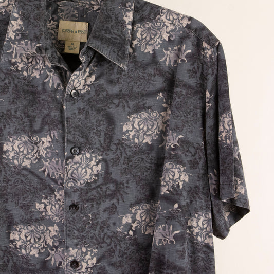 Camisa estampada gris (M) Joseph & Feiss