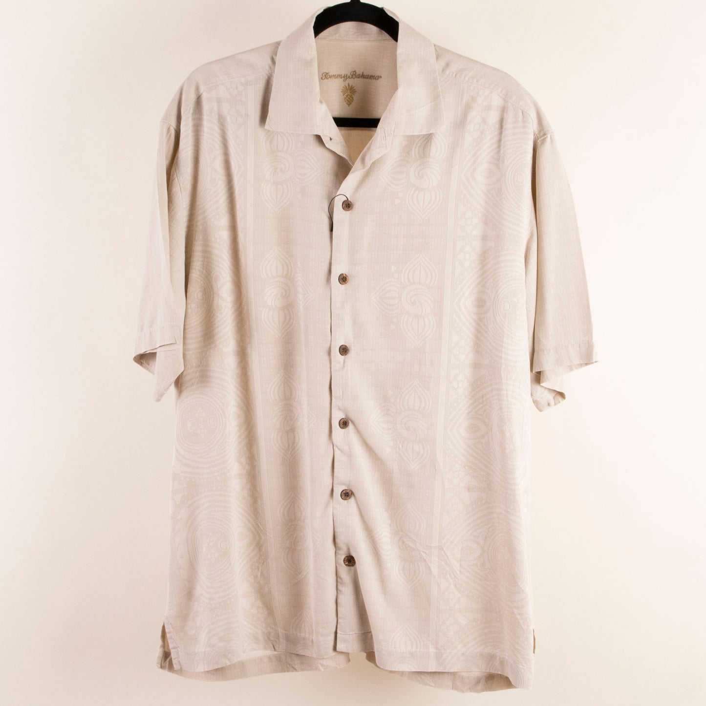 Camisa hawaiana beige (L) Tommy Bahama