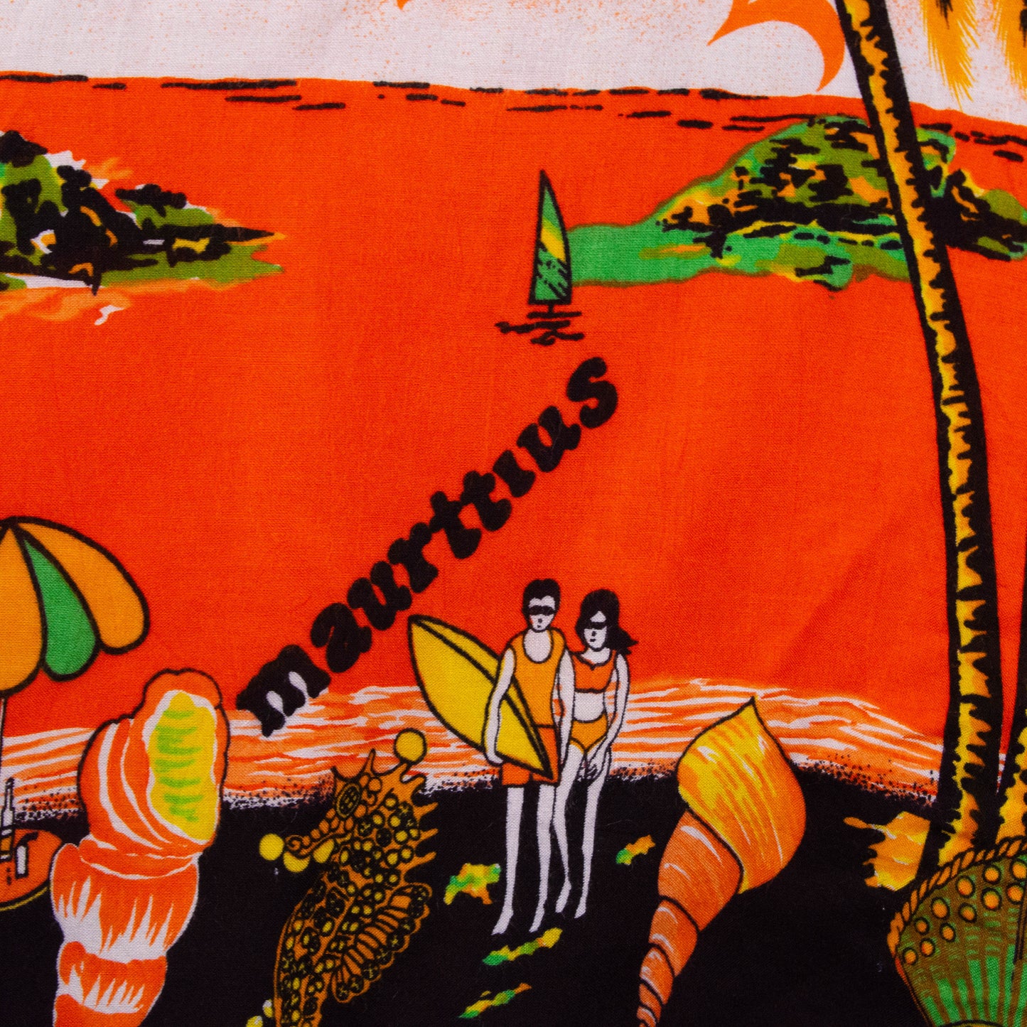 Camisa hawaiana naranja (2XL) Koko Knot