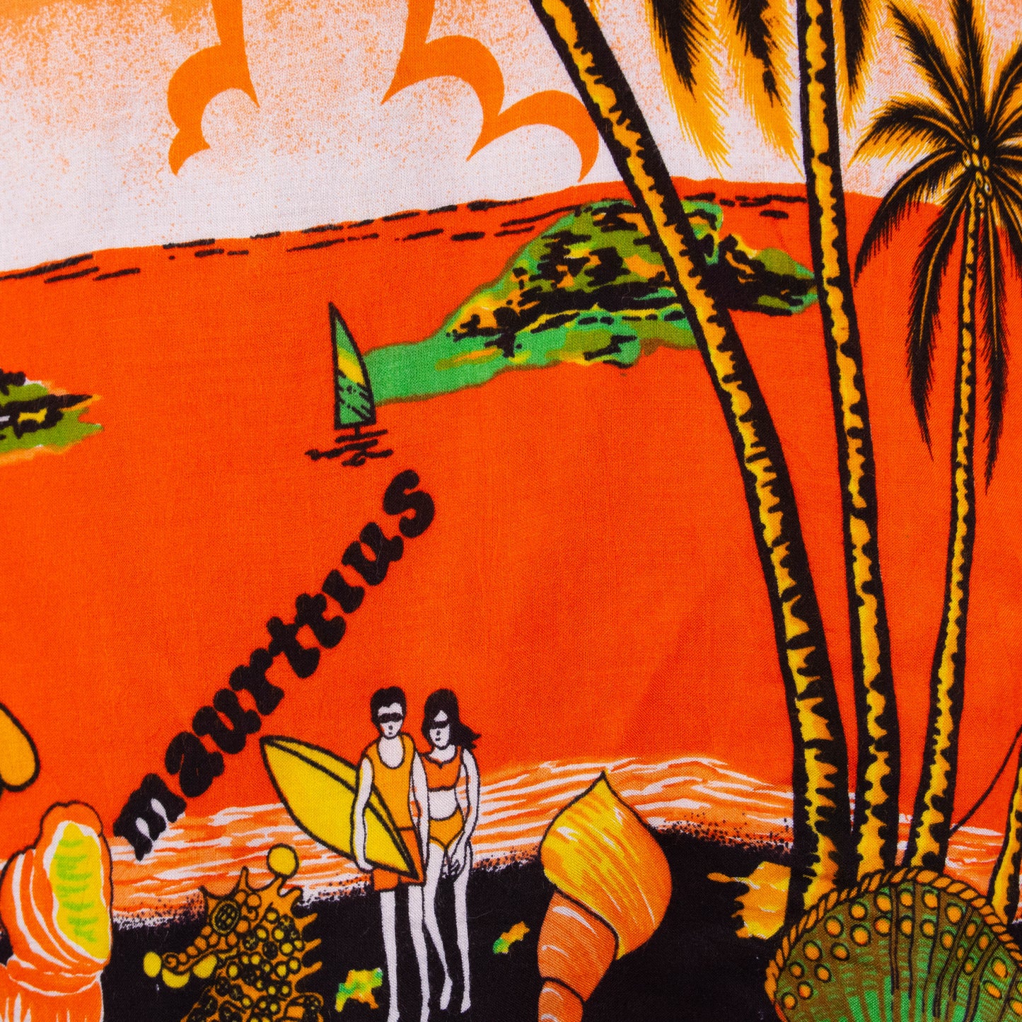 Camisa hawaiana naranja (2XL) Koko Knot