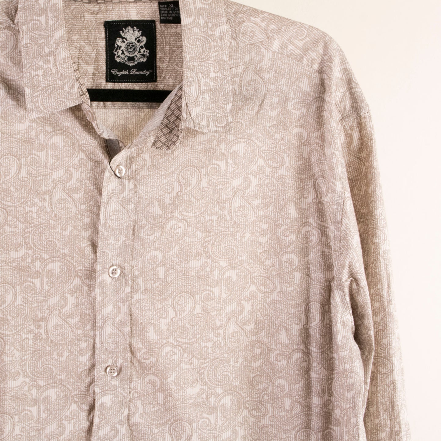 Camisa estampada beige (XL) English Laundry