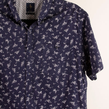 Camisa estampada azul marino (L) Denim & Flower