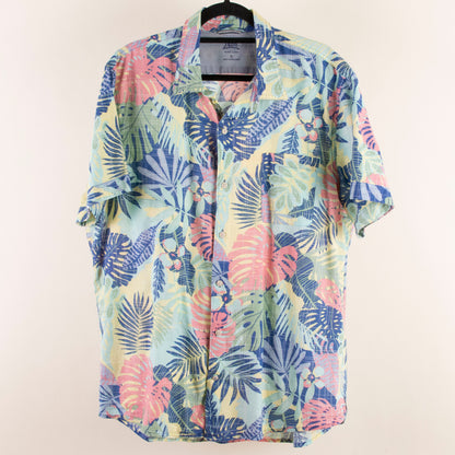 Camisa hawaiana azul (XL) IZOD
