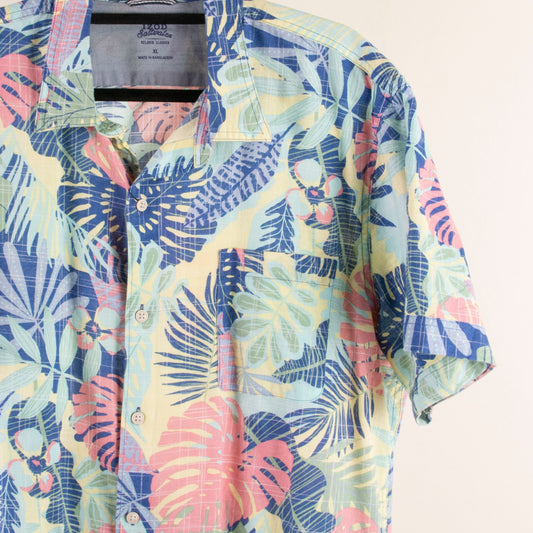 Camisa hawaiana azul (XL) IZOD