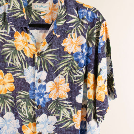 Camisa hawaiana azul (L) Caribbean
