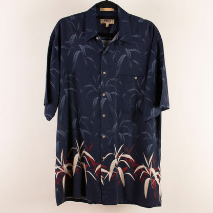 Camisa estampada azul marino (M) Campia