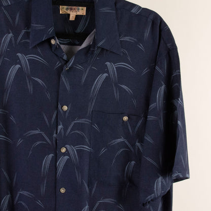 Camisa estampada azul marino (M) Campia