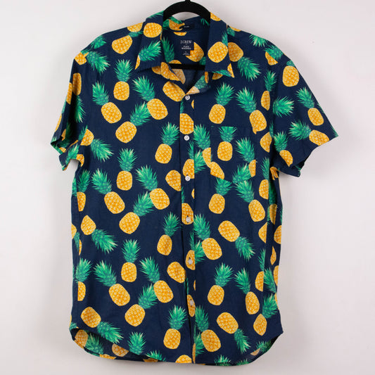 Camisa hawaiana azul piñas (L) J. Crew