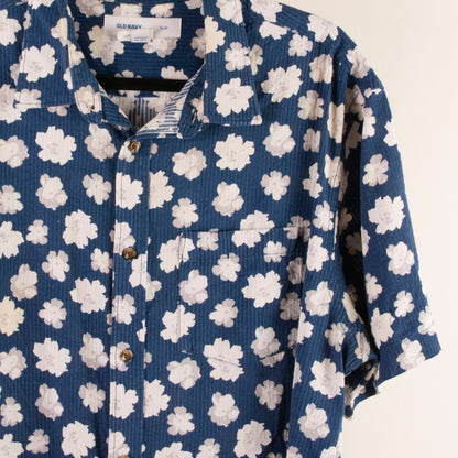 Camisa estampada azul (XL) Old Navy