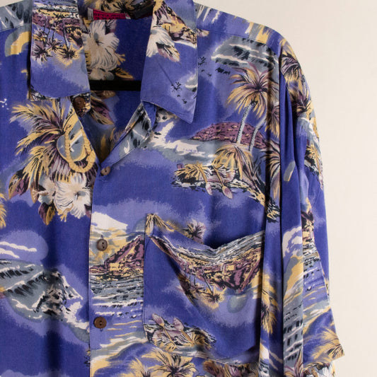 Camisa hawaiana azul (L) Jack Hollywood