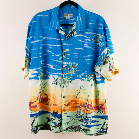 Camisa hawaiana azul (XL) Island Classic