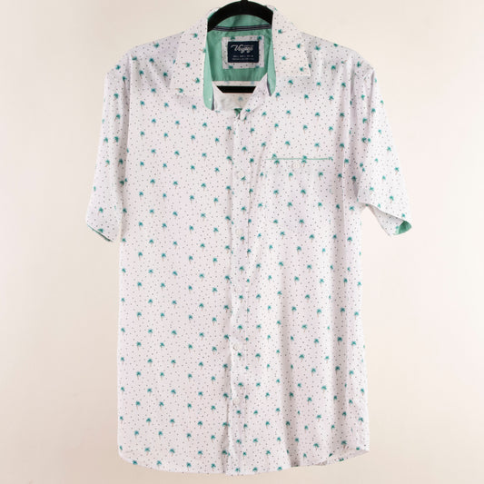 Camisa hawaiana blanco (L) Voyage