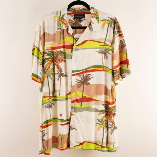Camisa hawaiana beige (L) No Boundaries