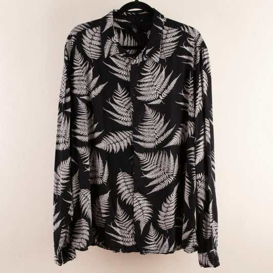 Camisa estampada negro (2XL) H&M