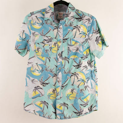 Camisa estampada azul (S) Mossimo