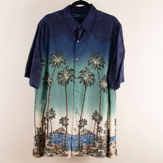 Camisa hawaiana azul (L) Croft&Barrow