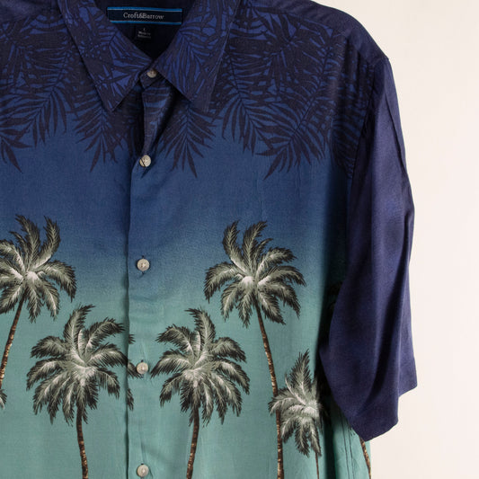 Camisa hawaiana azul (L) Croft&Barrow
