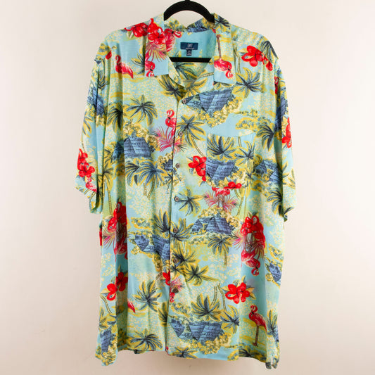 Camisa hawaiana azul (2XL) George
