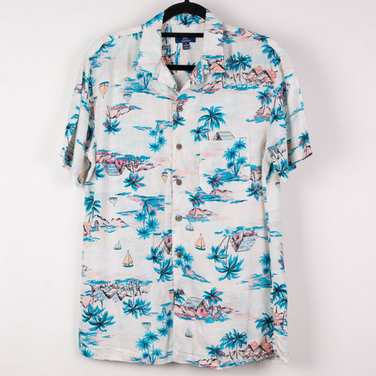 Camisa hawaiana blanco (S) George