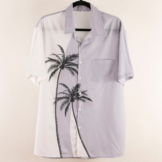 Camisa hawaiana gris (M)