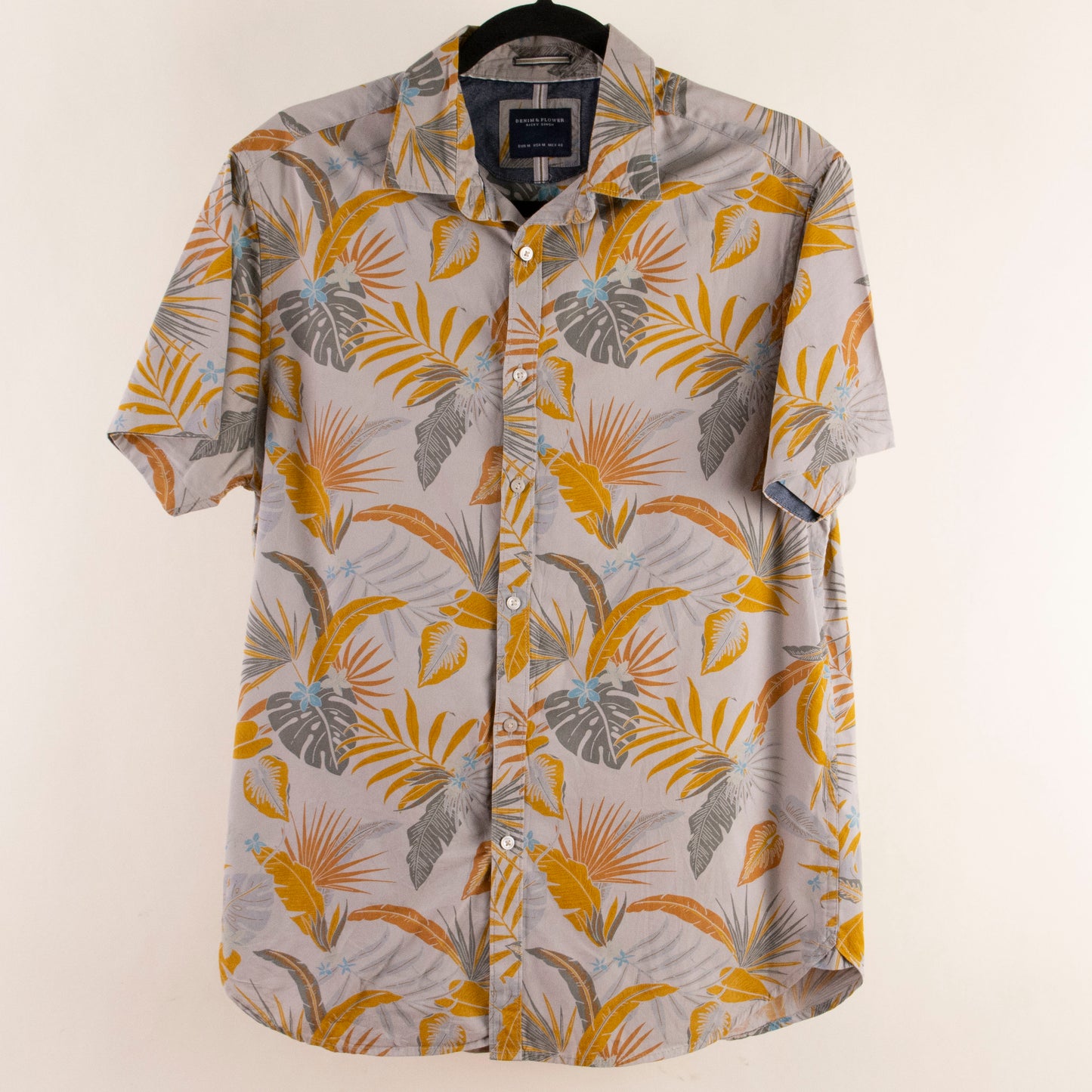 Camisa hawaiana (M) Denim & Flower