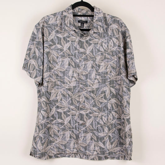 Camisa hawaiana gris (L) Van Heusen