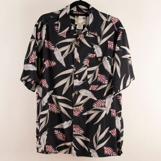 Camisas hawaianas negro (M) Banana Cabana