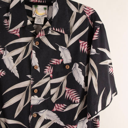 Camisas hawaianas negro (M) Banana Cabana