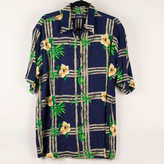 Camisa hawaiana azul (M) Puritan