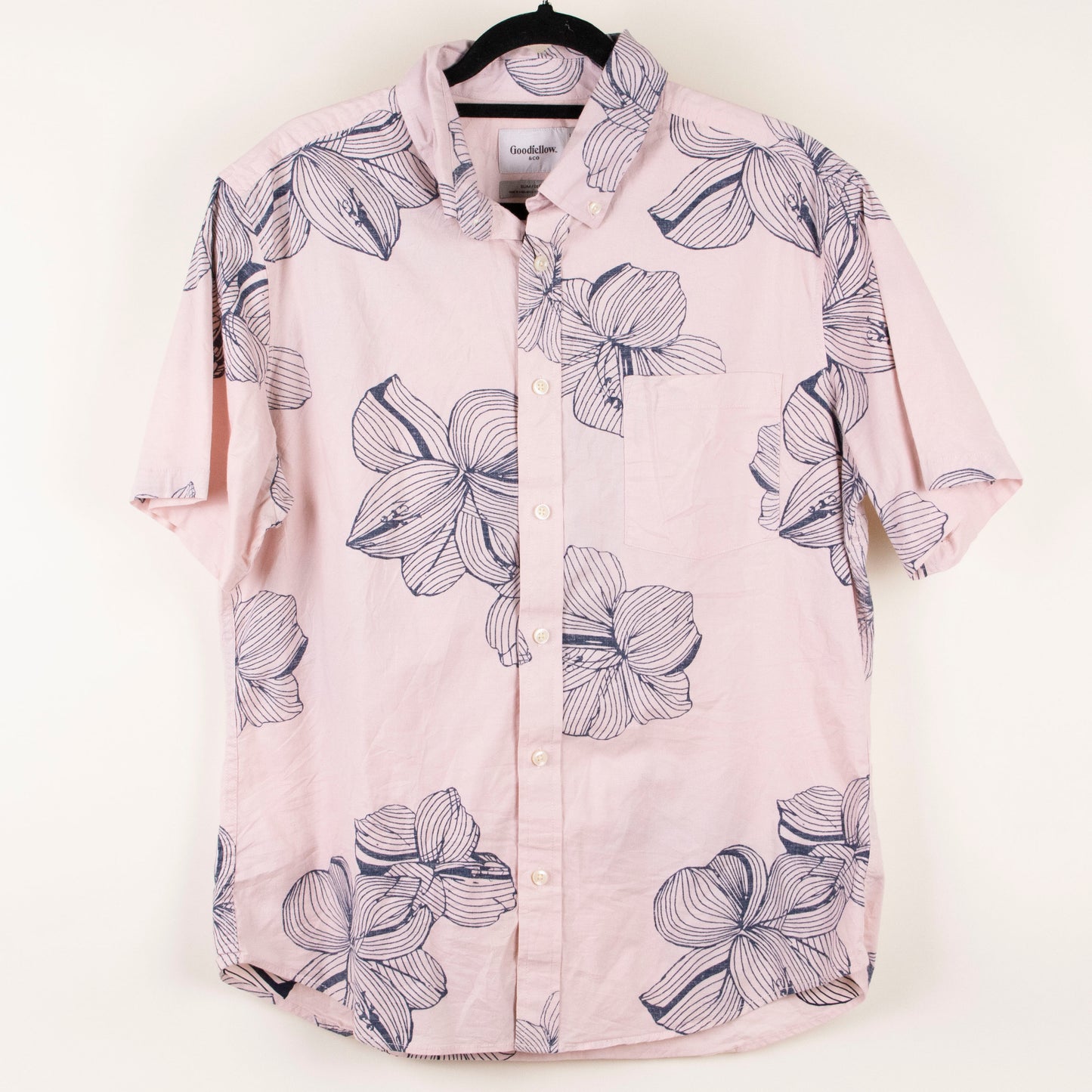 Camisa hawaiana rosa (L) Goodfellow