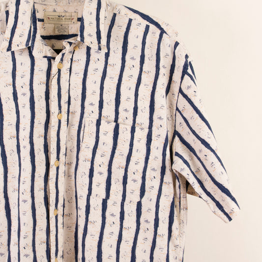 Camisa estampada beige (M) Natural Issue