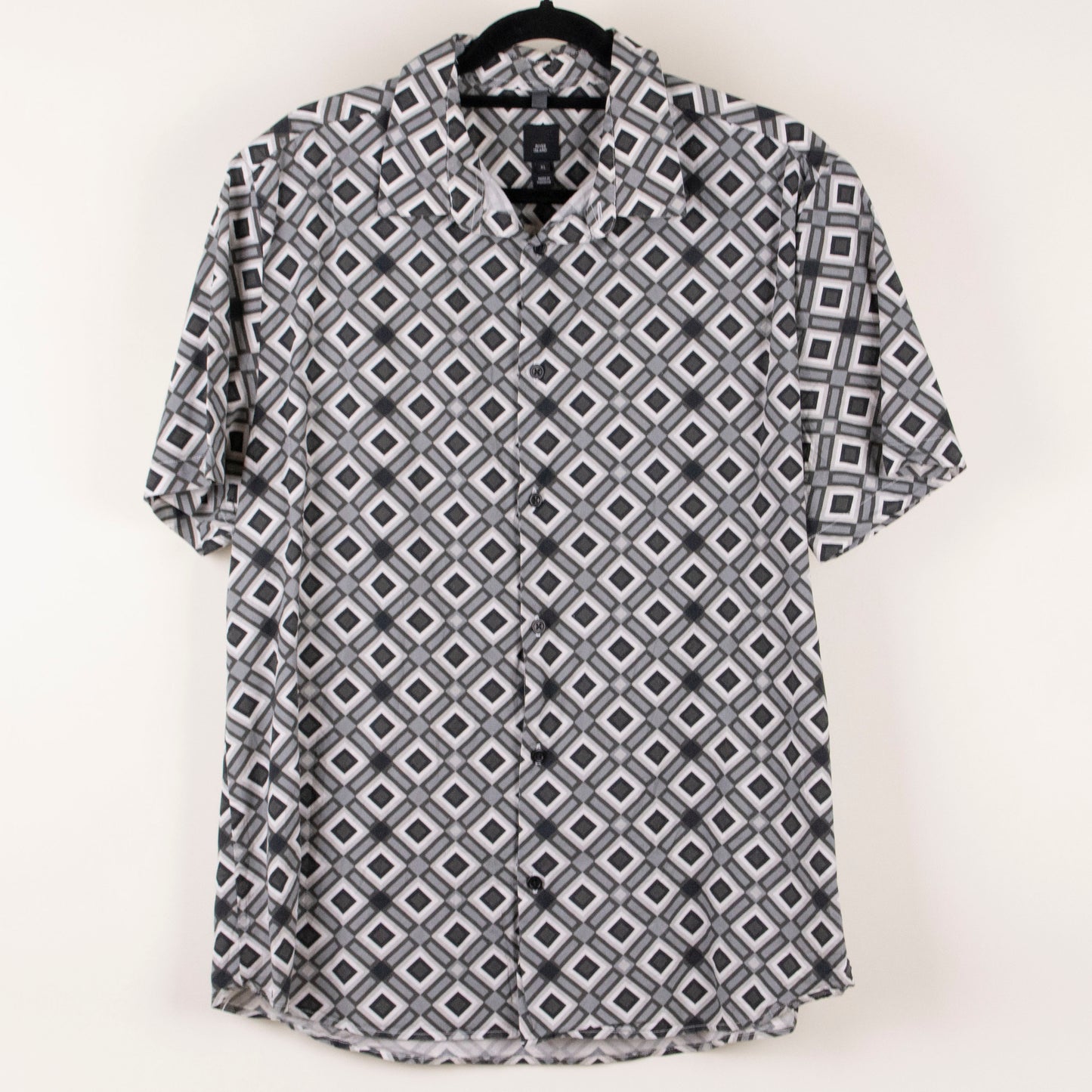 Camisa estampada gris (XL) River Island