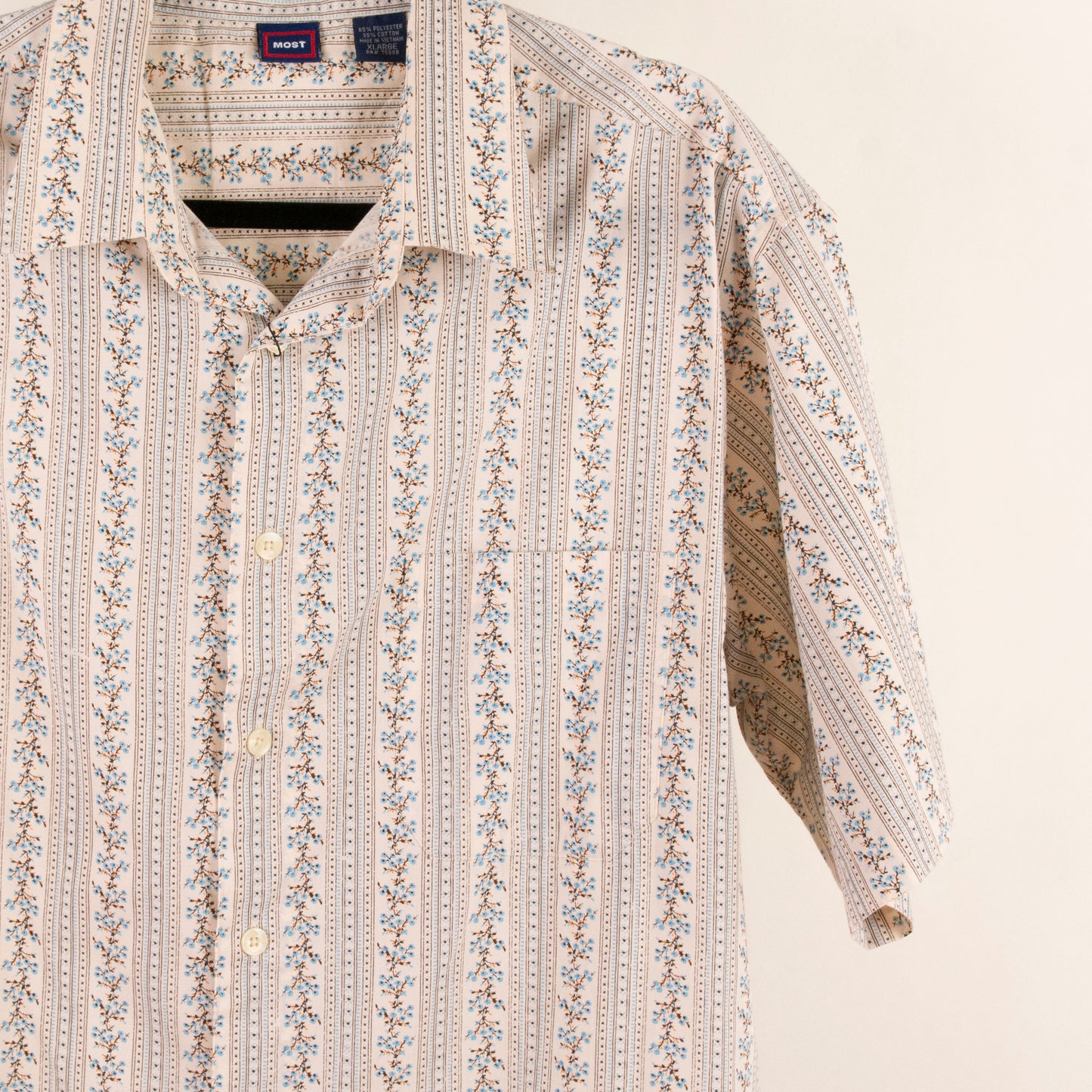 Camisa estampada beige (XL) MOST