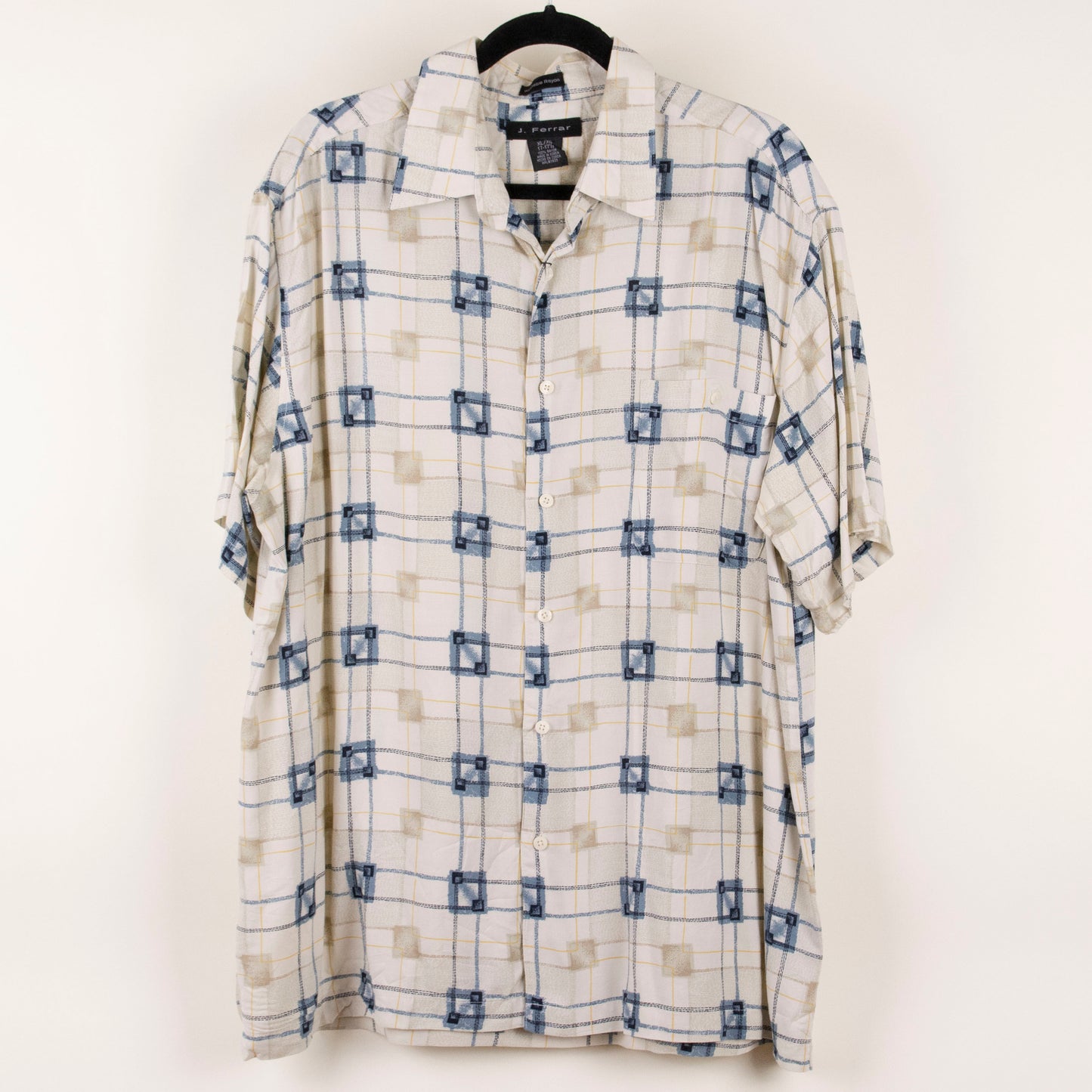 Camisa estampada beige (XL) J. Ferrar