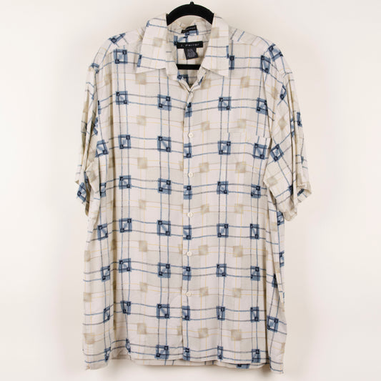 Camisa estampada beige (XL) J. Ferrar