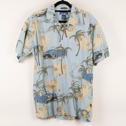 Camisa hawaiana azul (L) Newport Blue