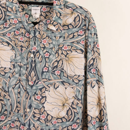 Camisa estampada azul (XL) H&M