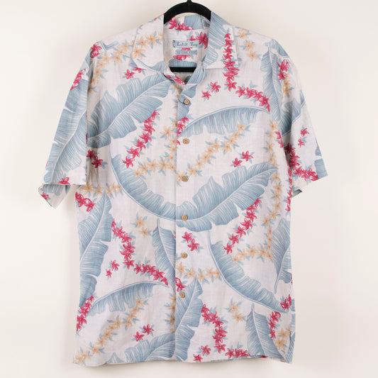Camisa hawaiana blanca (M) Batik Bay