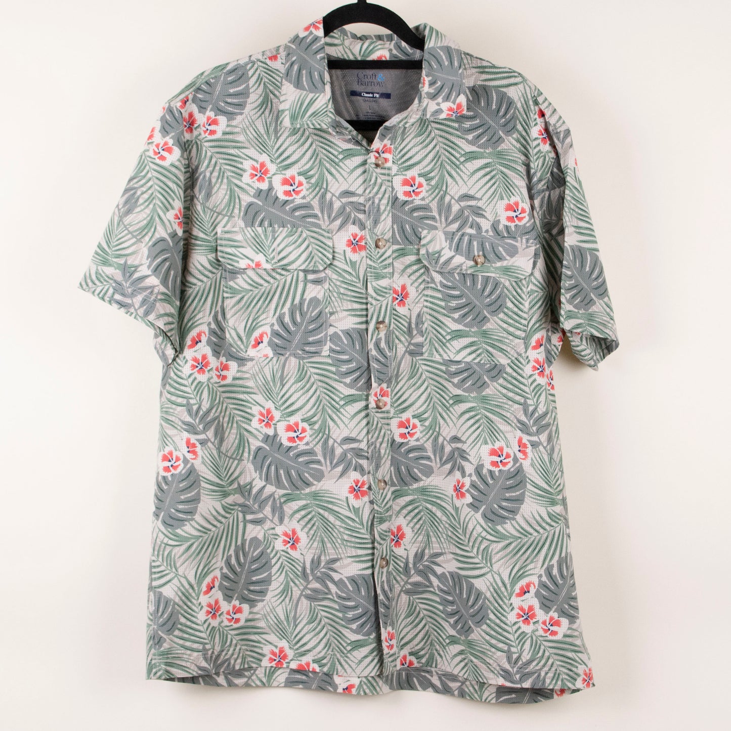 Camisa hawaiana verde (L) Croft&Barrow